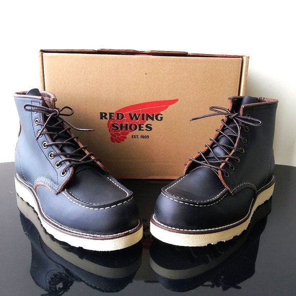 Red Wing Heritage Men's 6-inch Classic Moc in Black Made in USA - Picture 4 of 13